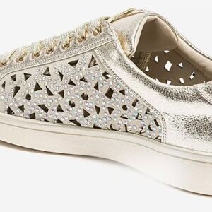 Chic Women's Gold Cutout Sneakers
